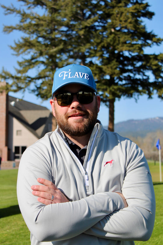 Ocean Blue Flave Golf Hat